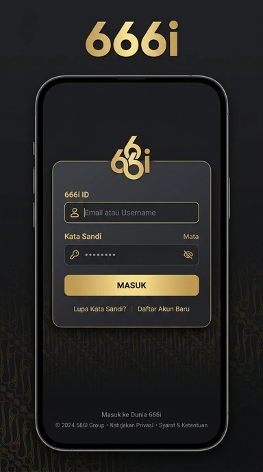 Tampilan halaman login 666i