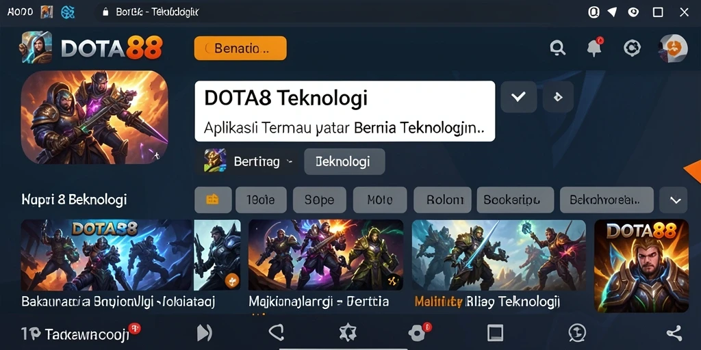 Antarmuka DOTA88 yang menampilkan berita teknologi terkini.