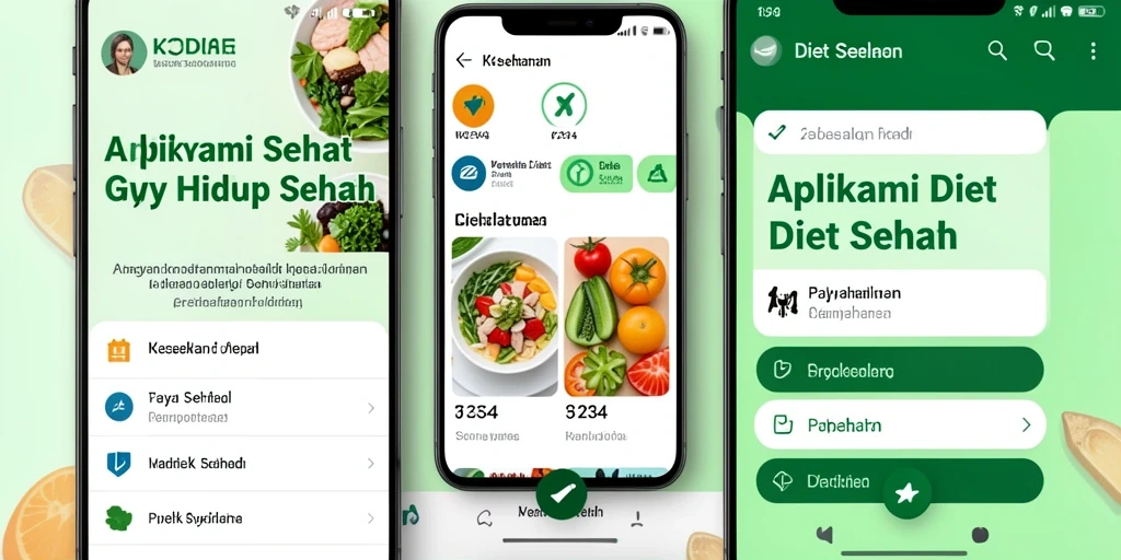 Screenshot K234 menampilkan antarmuka dengan fitur Diet Sehat yang intuitif.