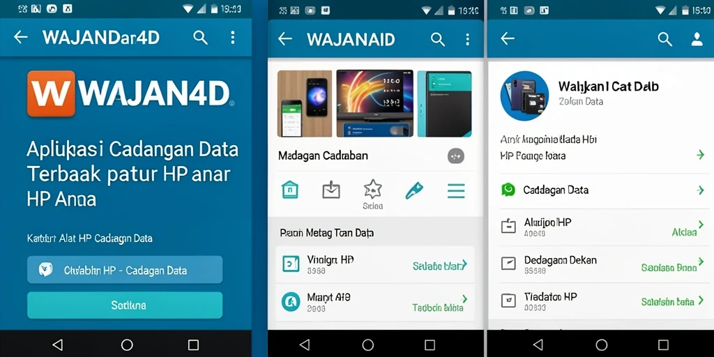 Tampilan antarmuka WAJAN4D untuk pencadangan data yang mudah dan cepat.